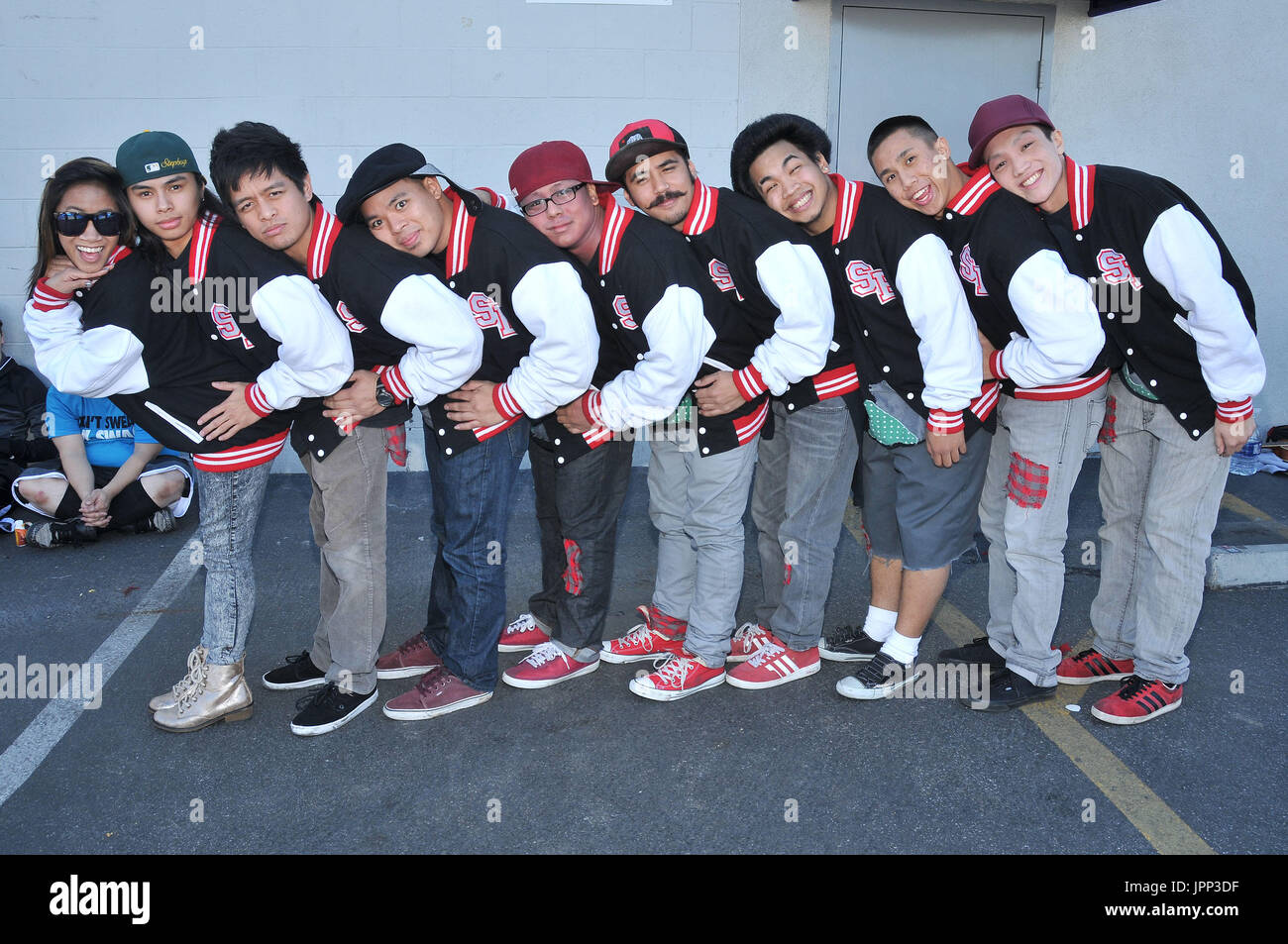 Step Boys from Sacramento, CA at Randy Jackson's America's Best Dance Crew Season 7 Season Of The Superstars - Los Angeles Auditions at Center Staging in Burbank, CA. The event took place on Saturday, January 28, 2012. Photo by Sthanlee B. Mirador Pacific Rim Photo Press. Stock Photo