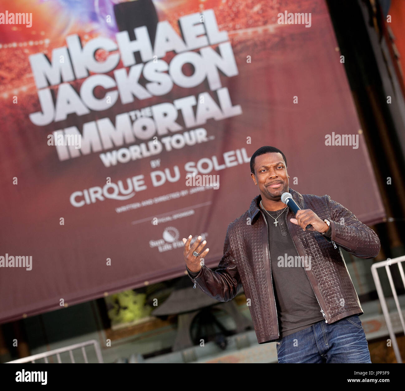 Chris Tucker at the Michael Jackson Immortalized With Hand And Footprint Ceremony held at the Grauman's Chinese Theatre in Hollywood, CA. The event took place on Thursday, January 26, 2012. Photo by John Salangsang_PRPP. Stock Photo