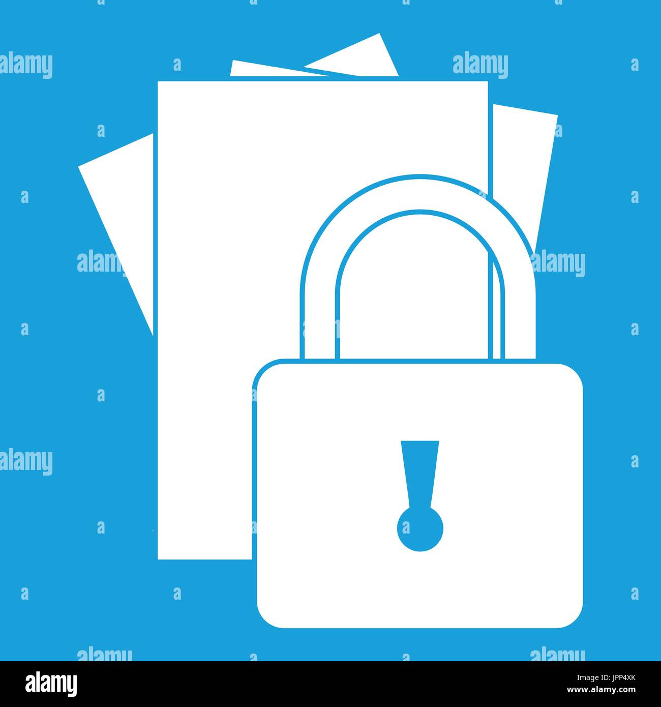 Folders with padlock icon white Stock Vector Image & Art - Alamy