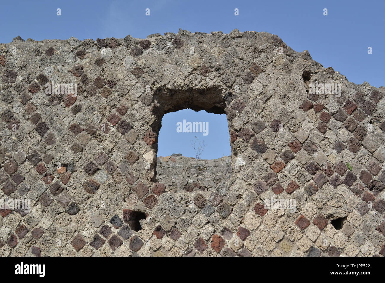 Different view of Pompeii, Italy - Life between the rocks Stock Photo