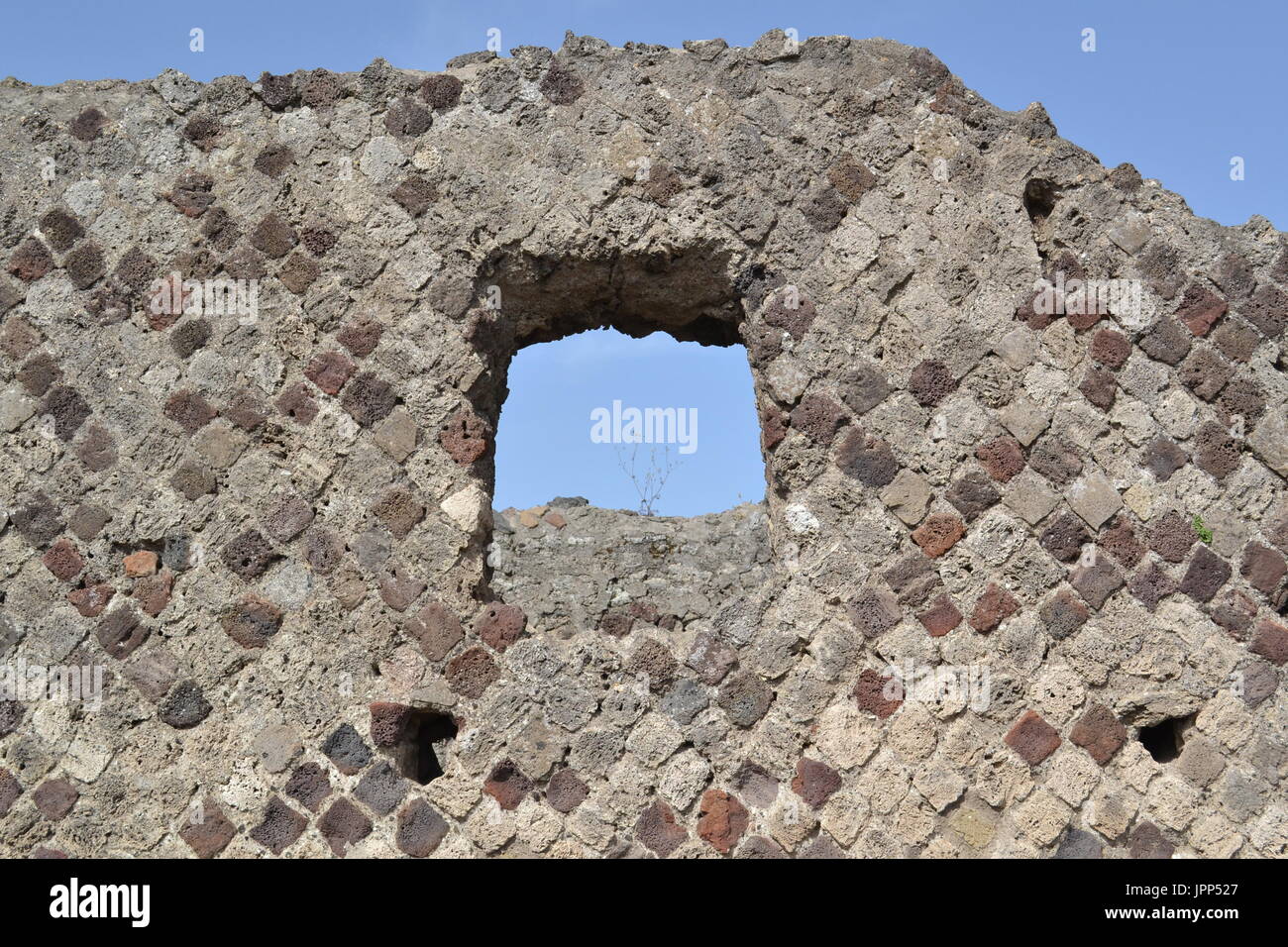 Different view of Pompeii, Italy - Life between the rocks Stock Photo