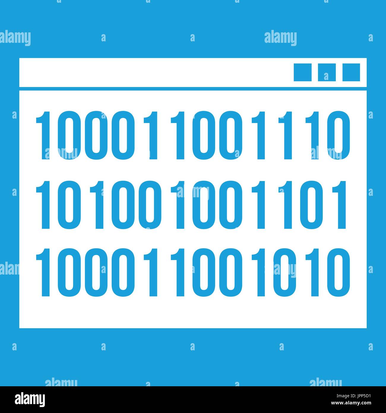 Binary code icon white Stock Vector Image & Art - Alamy