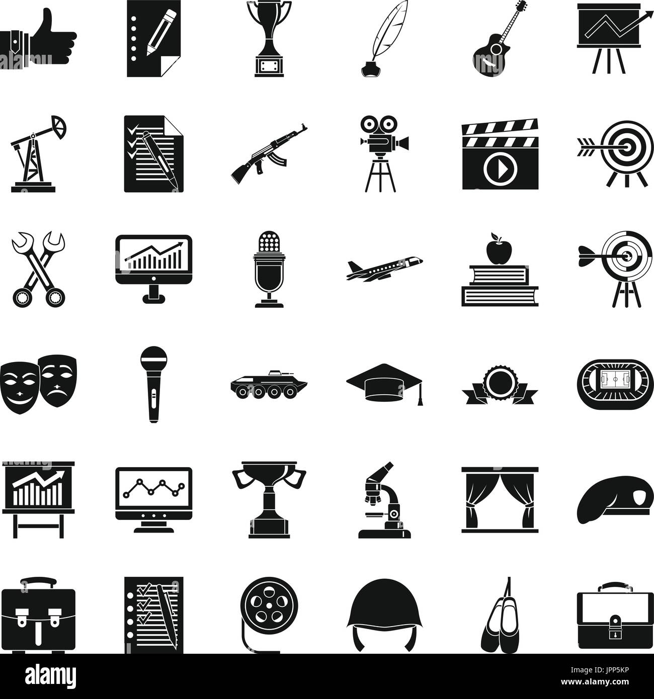 Raising career icons set, simple style Stock Vector Image & Art - Alamy