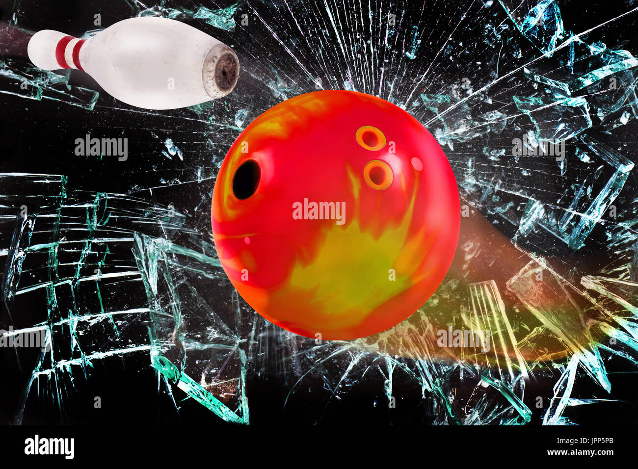 Broken window glass ball hires stock photography and images Alamy