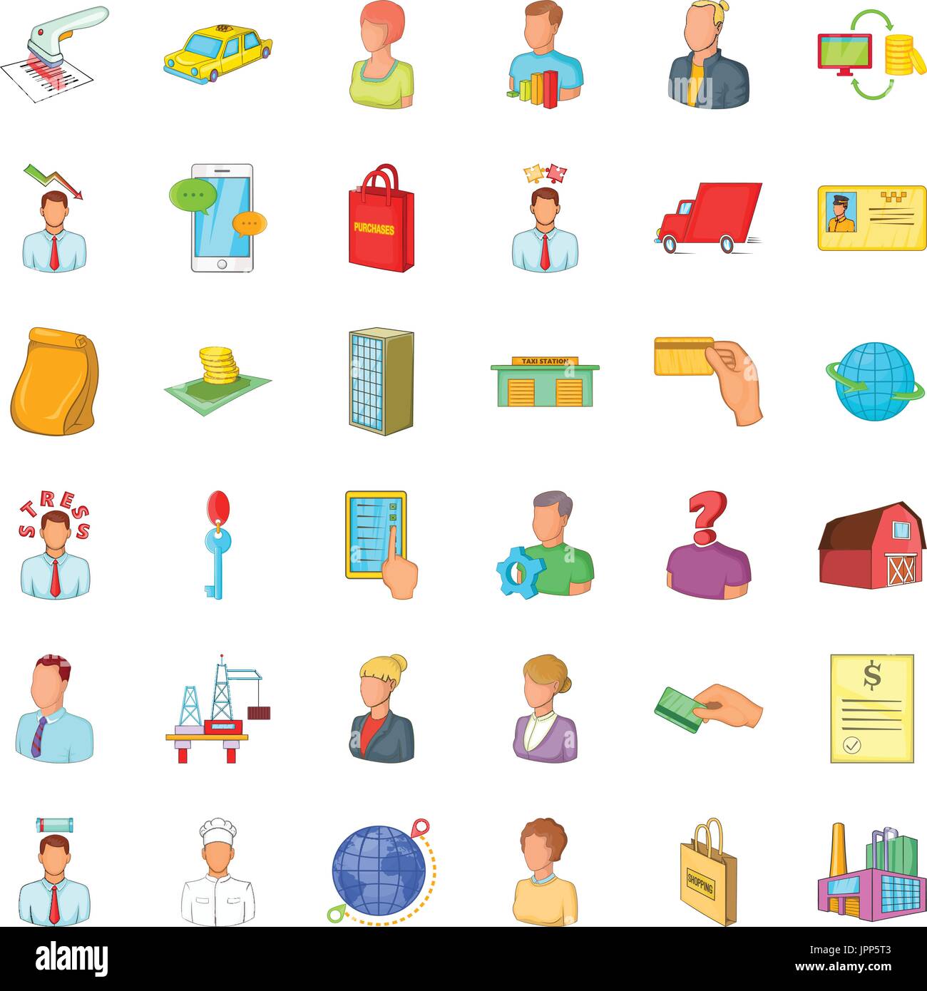Fast career icons set, cartoon style Stock Vector Image & Art - Alamy