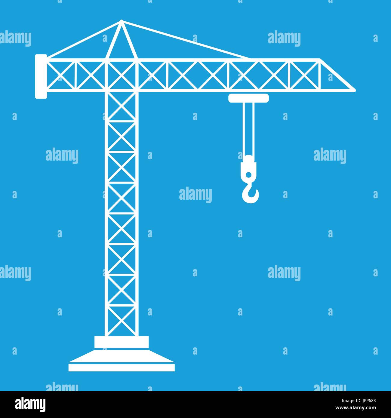 crane hook construction vehicle color icon vector illustration