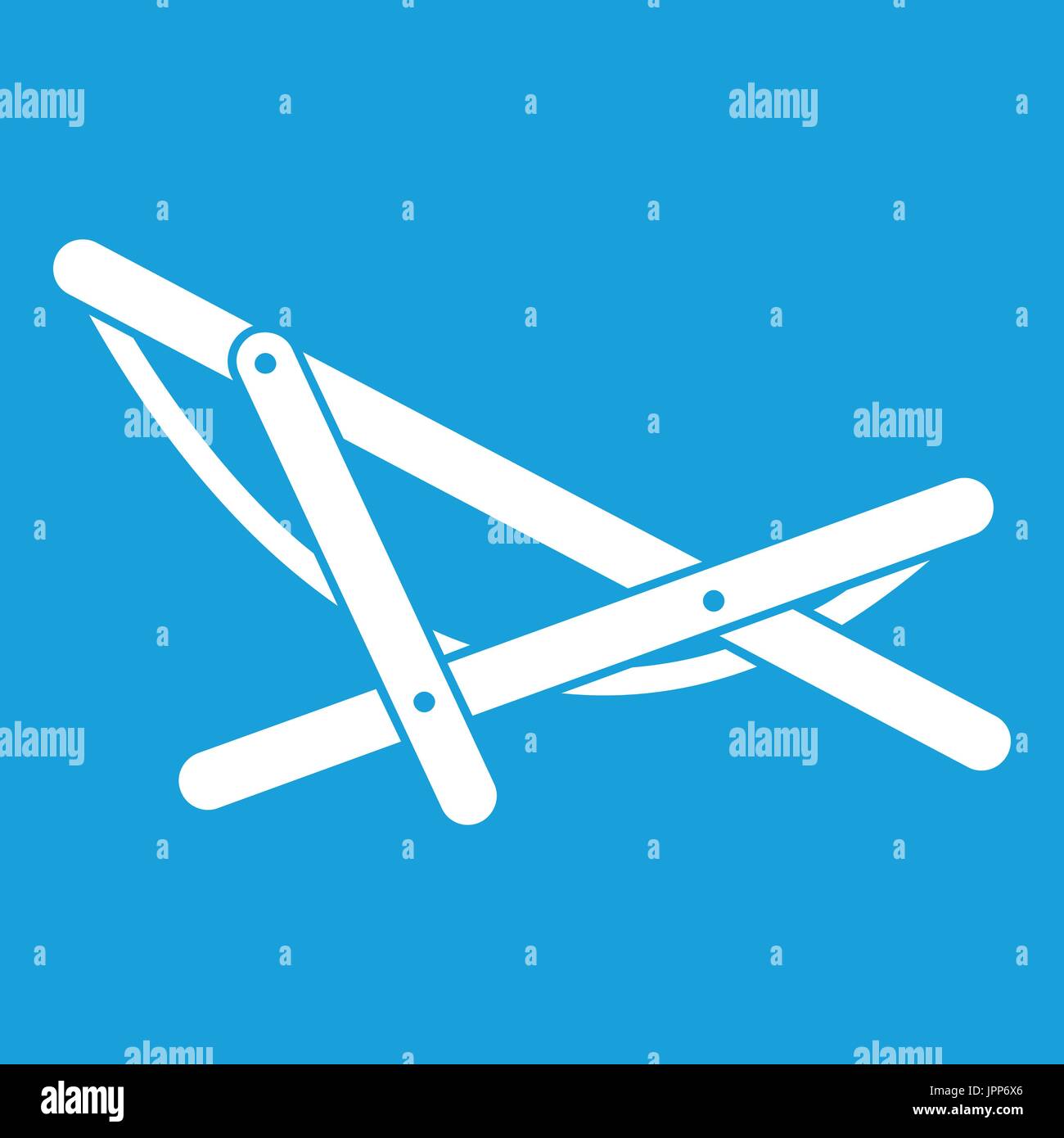 Beach chaise icon white Stock Vector Image & Art - Alamy
