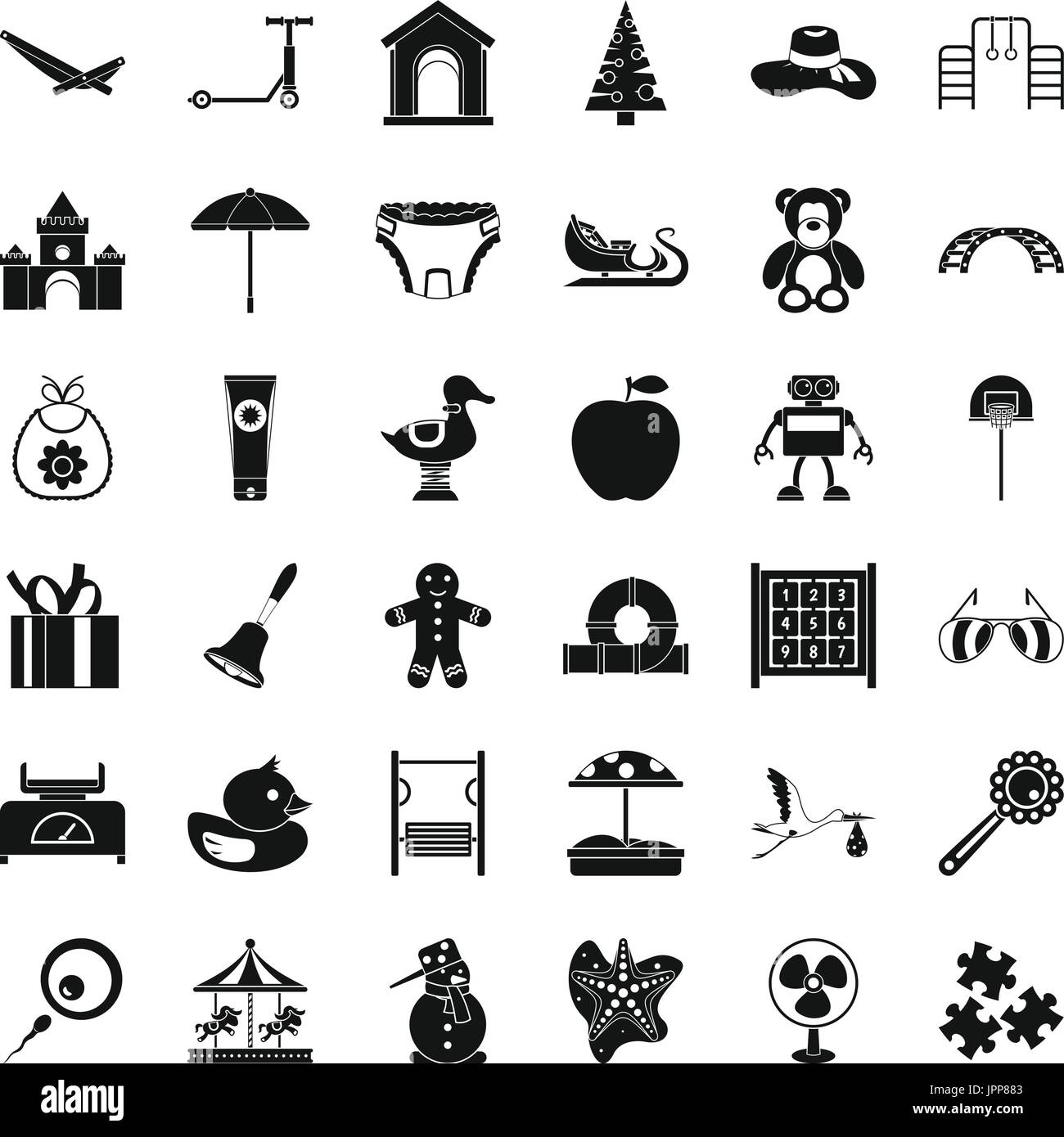 Happy child icons set, simple style Stock Vector Image & Art - Alamy