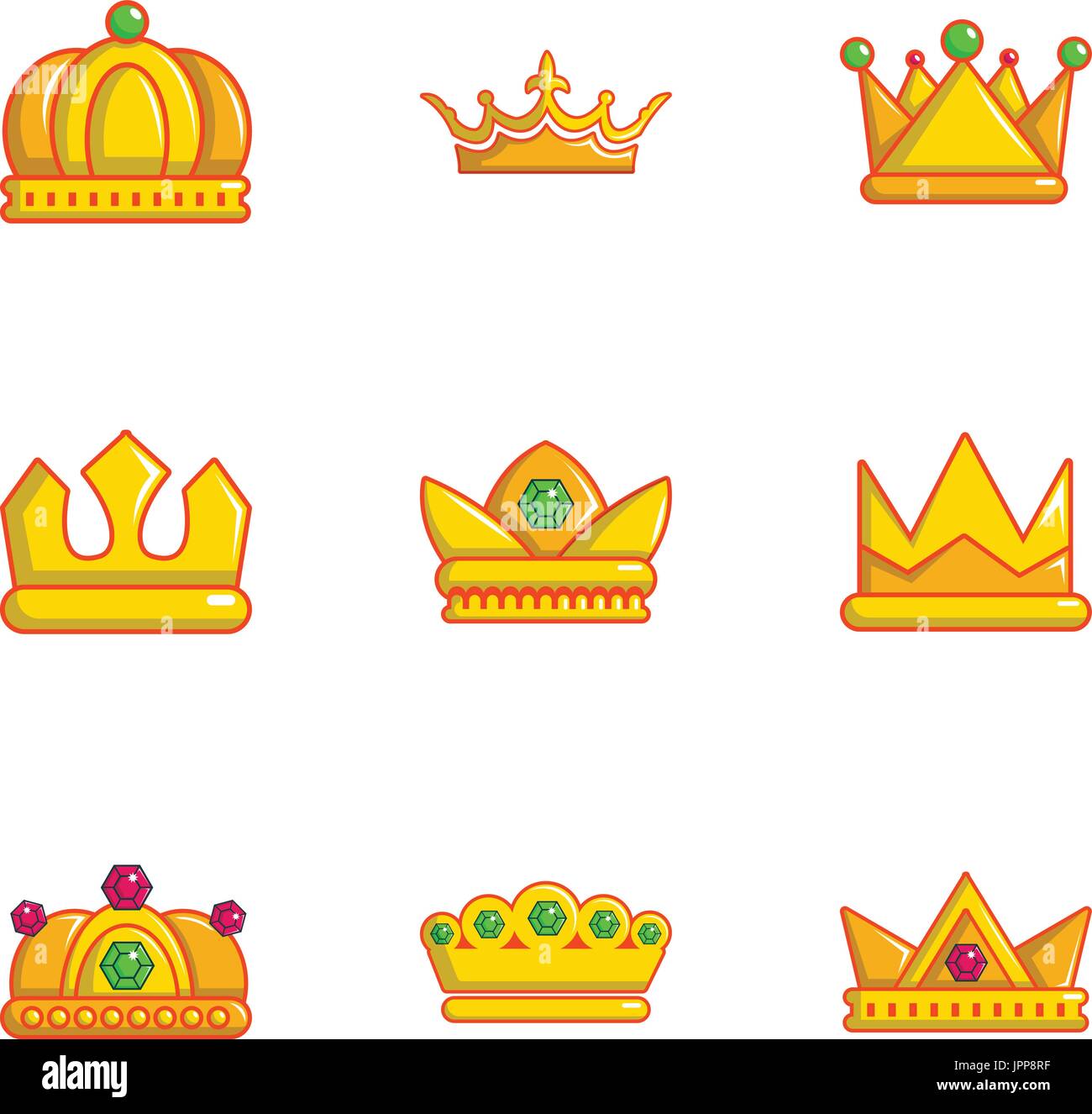 Royal crown icons set, flat style Stock Vector Image & Art - Alamy