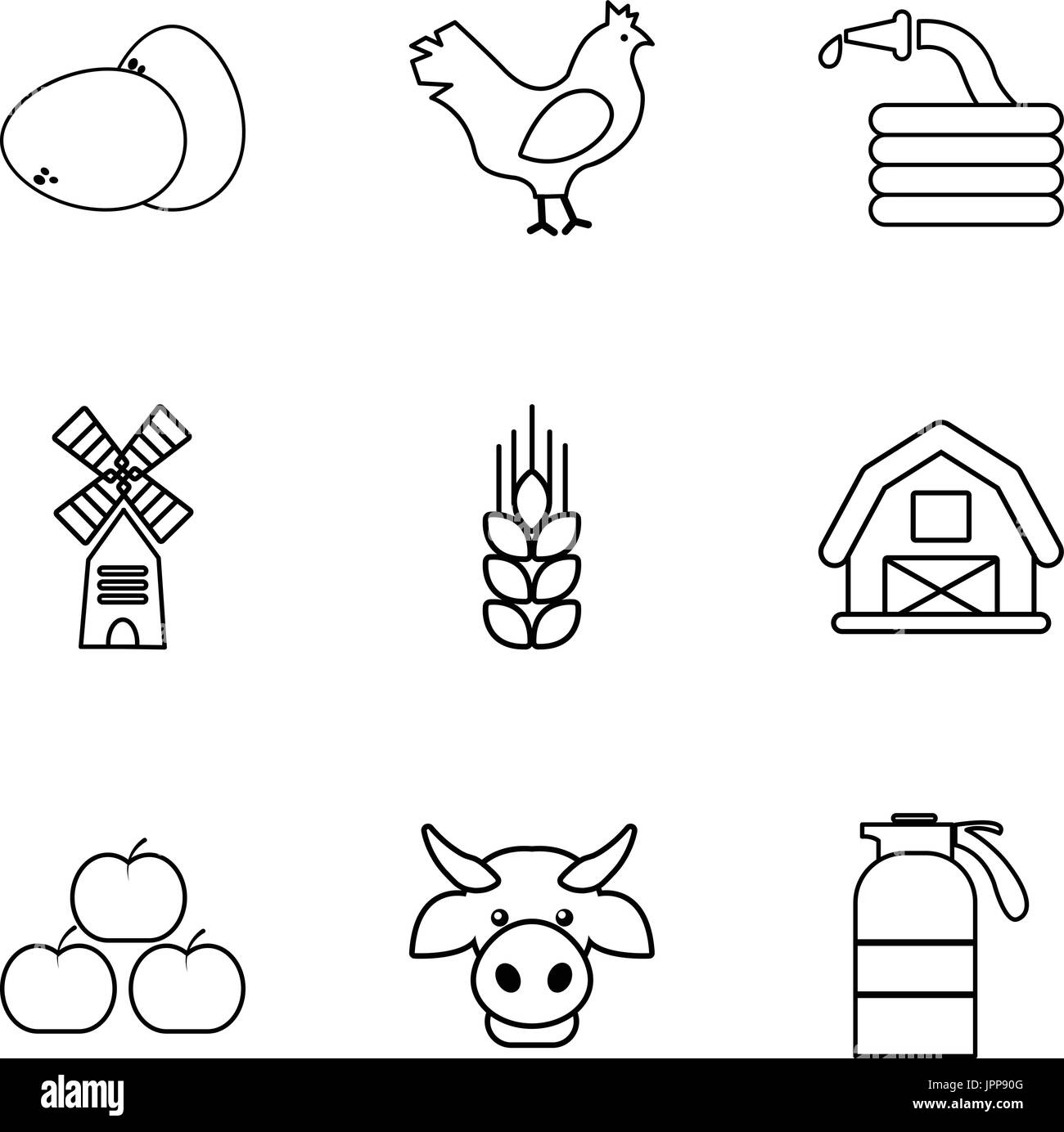 Farming icons set, outline style Stock Vector Image & Art - Alamy
