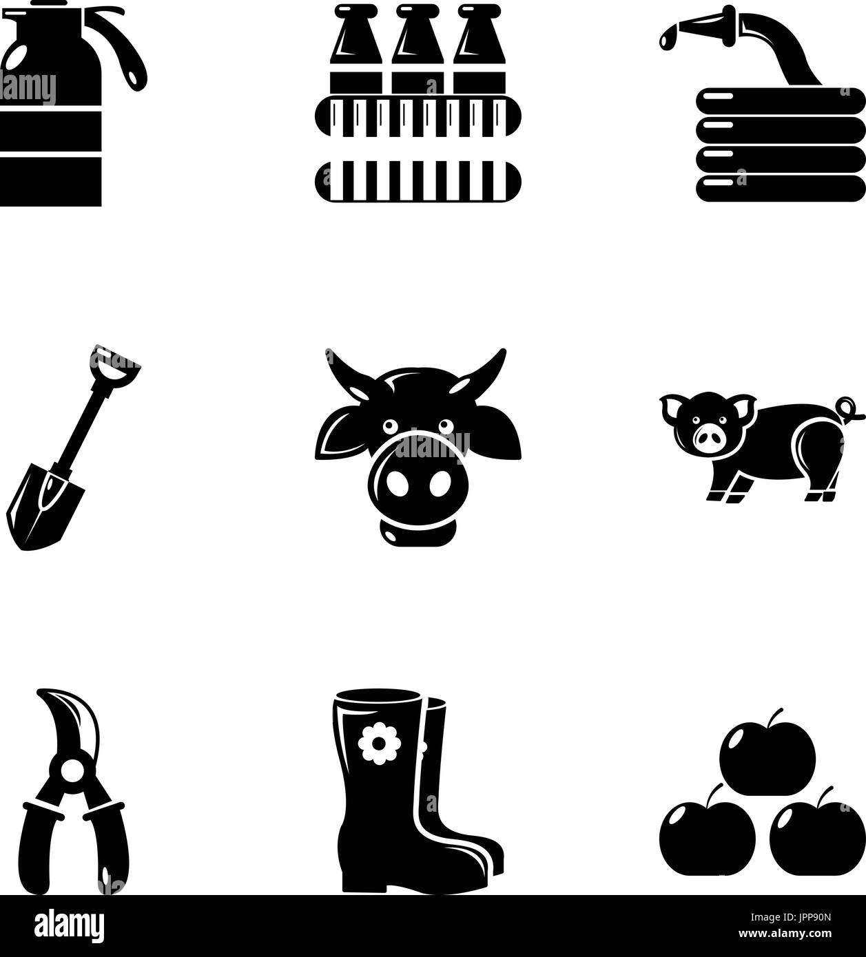 Farming icons set, simple style Stock Vector Image & Art - Alamy