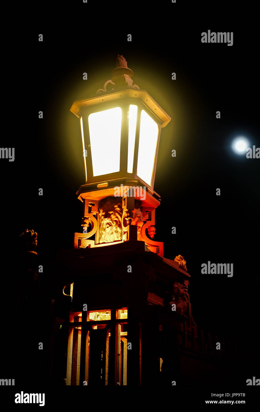 Night Lamp In Auckland City, New Zealand Stock Photo