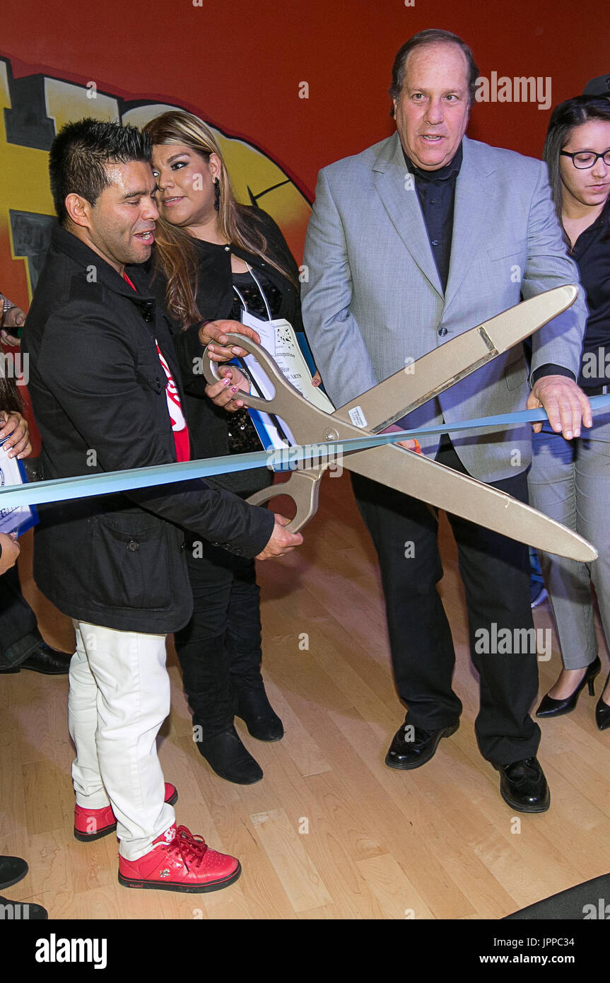Lil Cesar, Mayor of Pomona Elliott Rothman & Guests participate in the ...