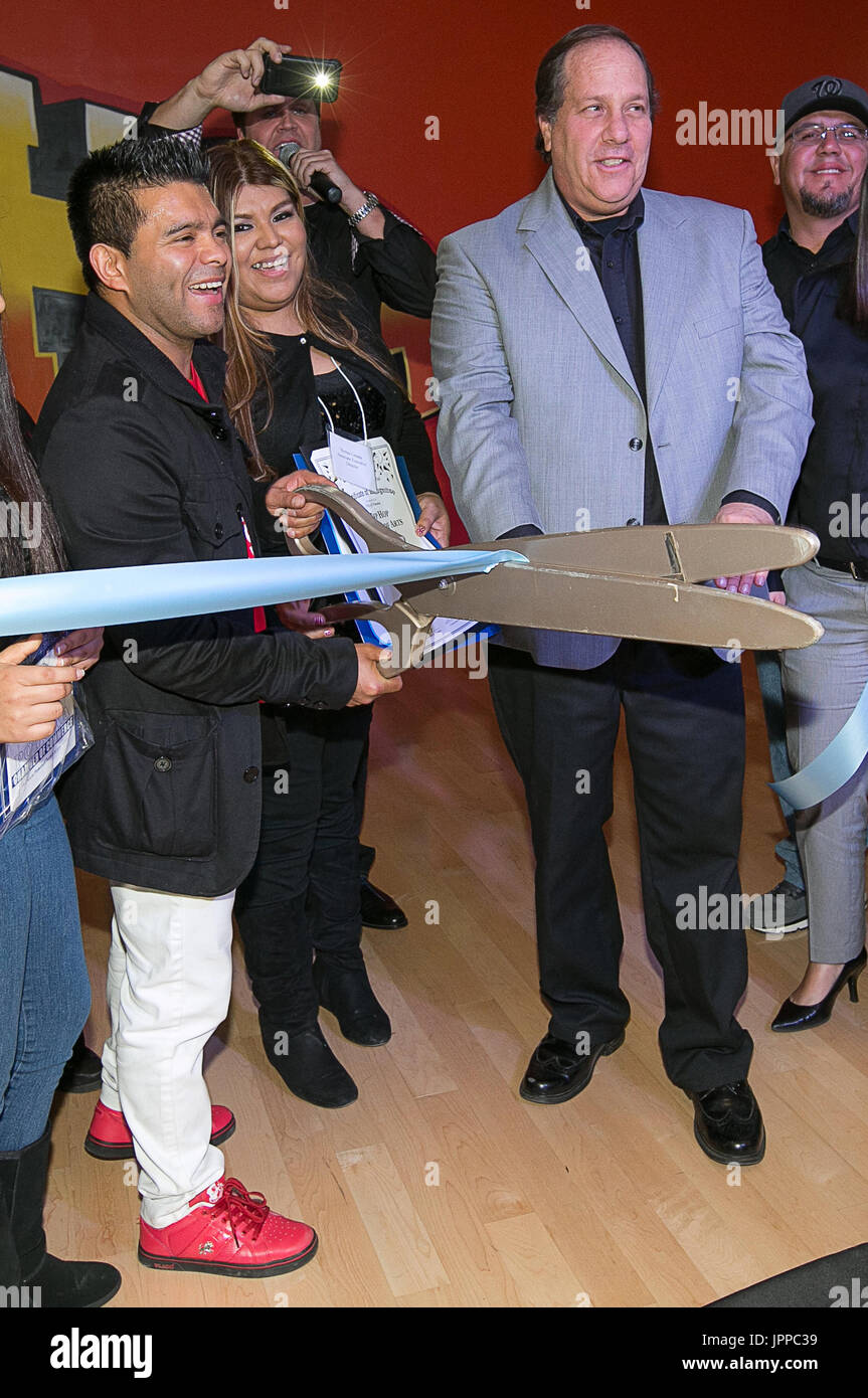 Lil Cesar, Mayor of Pomona Elliott Rothman & Guests participate in the ...