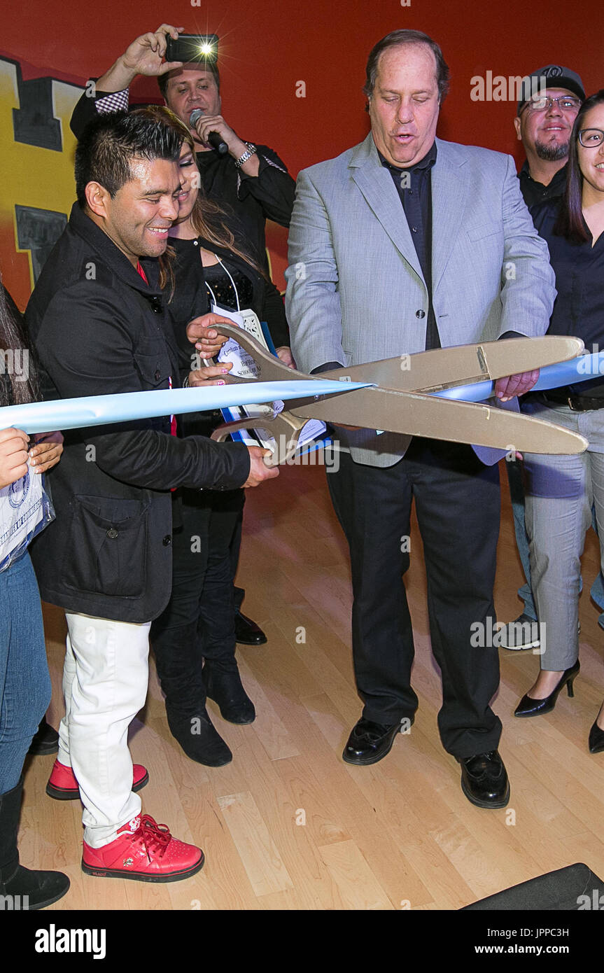 Lil Cesar, Mayor of Pomona Elliott Rothman & Guests participate in the ...