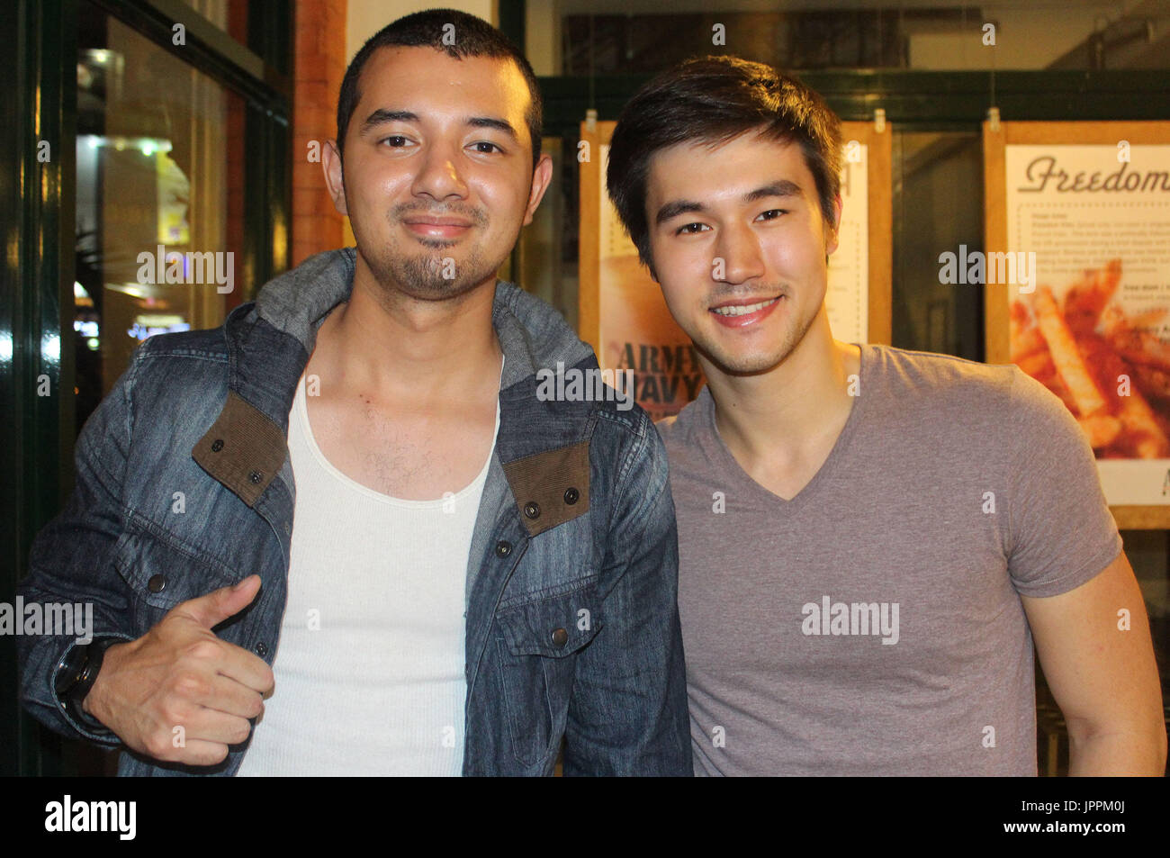 John Paul Duray And Steven Silva At Army Navy Restaurant In Quezon City Manila Philippines On Wednesday November 21 12 Photo By Peter Gonzaga Pacific Rim Photo Press Stock Photo Alamy