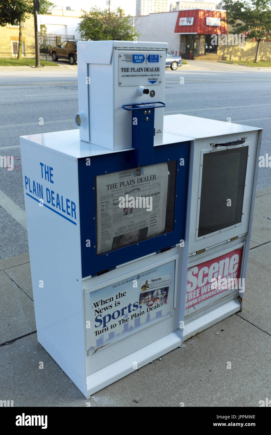 The plain dealer newspaper box hi res stock photography and images alamy