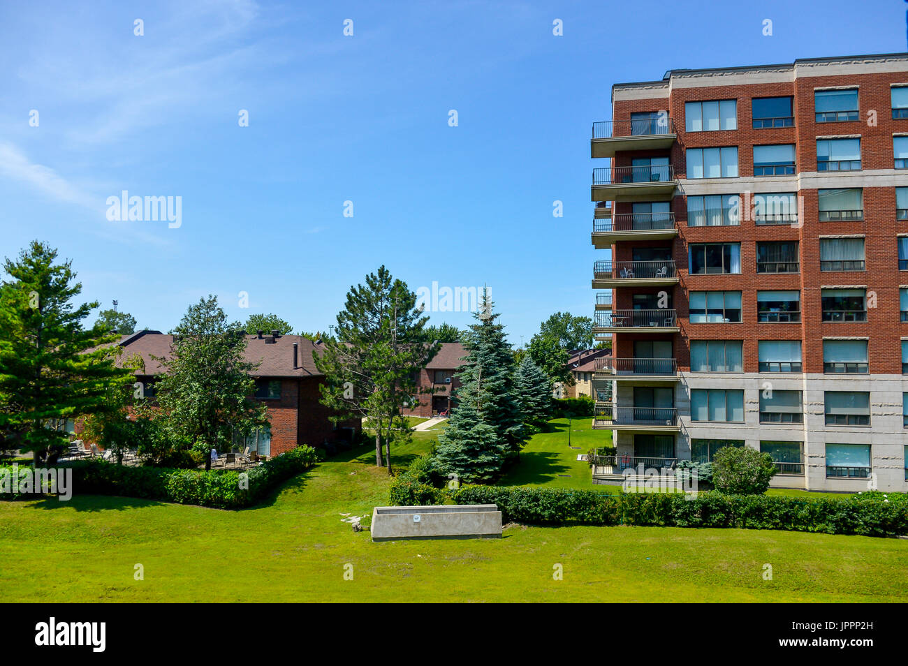 Expensive Condo buildings in Montreal (Cote SaintLuc), Canada Stock