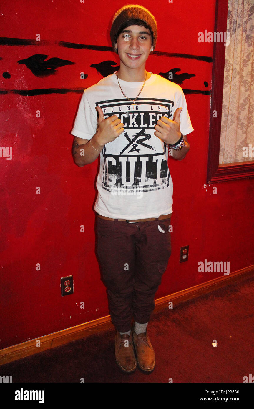 Jai Brooks of The Janoskians backstage at the Janoskians Not A Boyband