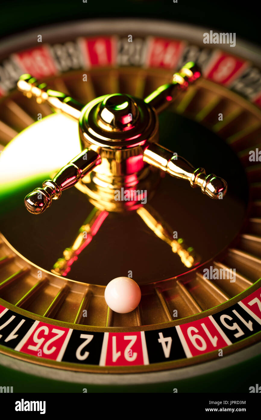 Casino theme. Gambling games. Closeup of the roulette wheel Stock Photo -  Alamy