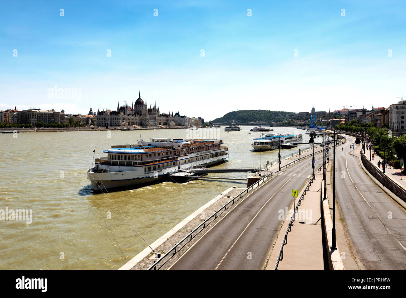 Cityscape of Budapest in summer time, Hungary Stock Photo