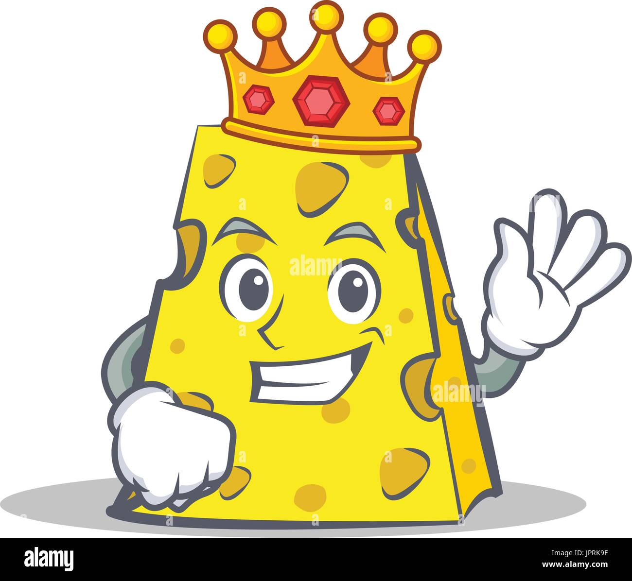 King cheese character cartoon style Stock Vector Image & Art Alamy