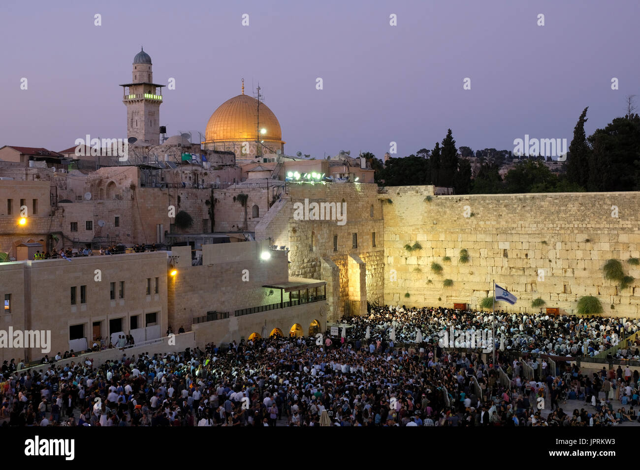 The Western Wall Or Kotel Is Packed With Jewish Worshipers On Tisha B ...