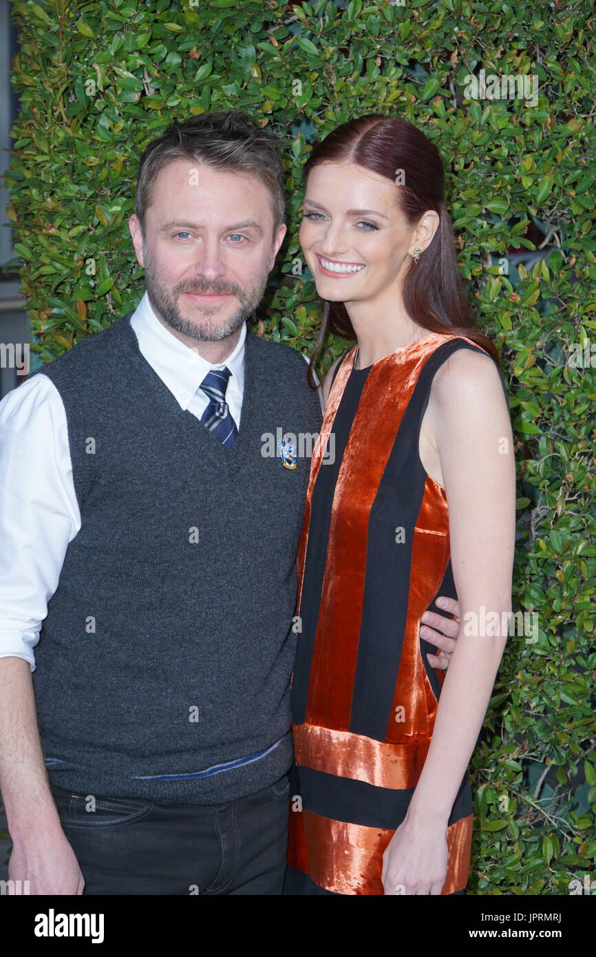 Chris Hardwick and Lydia Hearst at the The Wizarding World of Harry