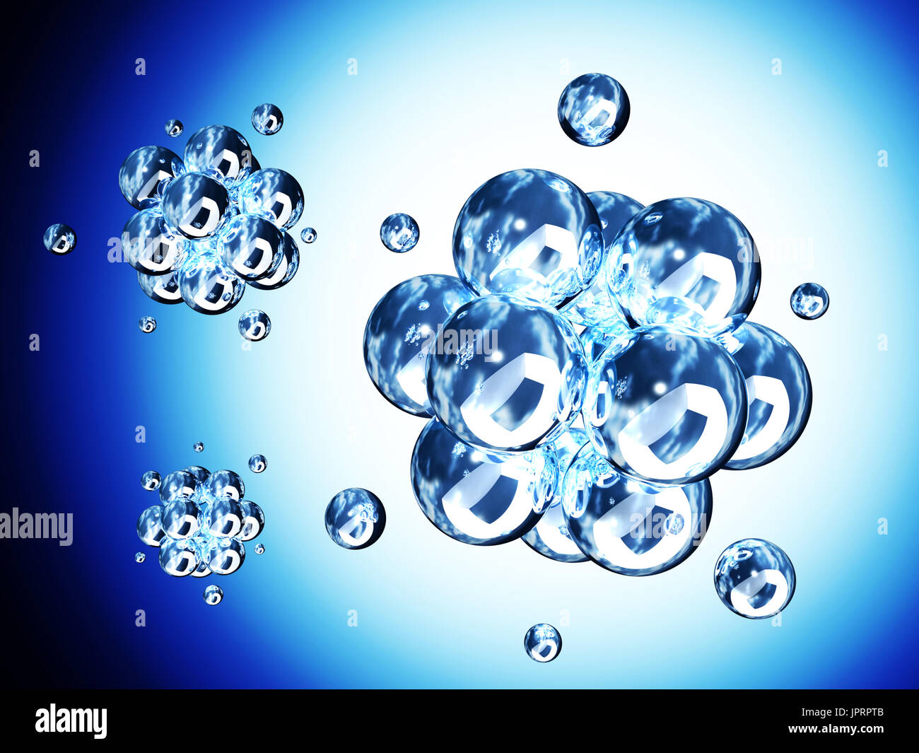 Blue glass molecule 3d on hi-res stock photography and images - Alamy