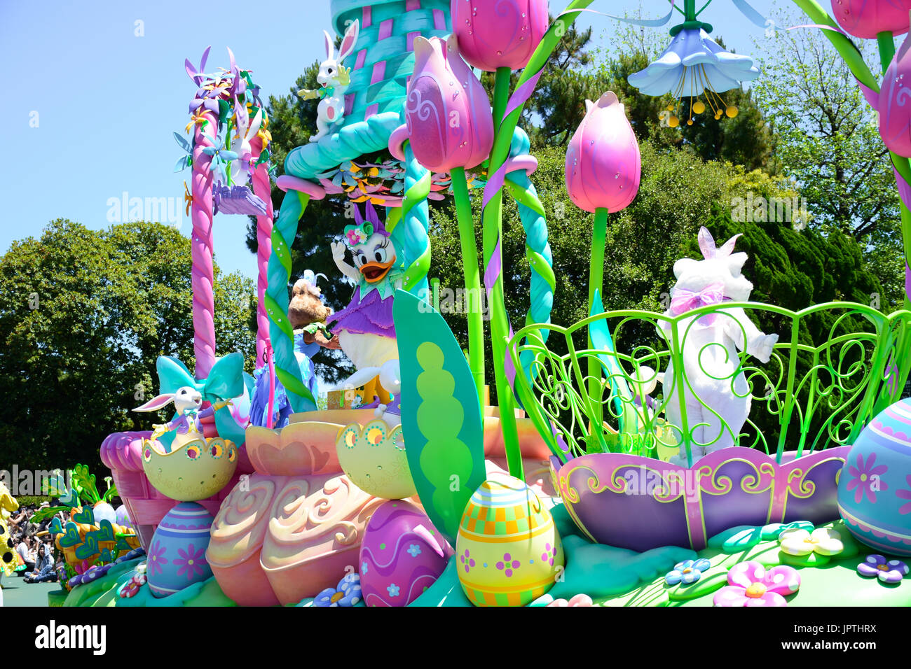 CHIBA, JAPAN: Tokyo Disneyland easter daytime parade Urayasu, Japan Stock Photo