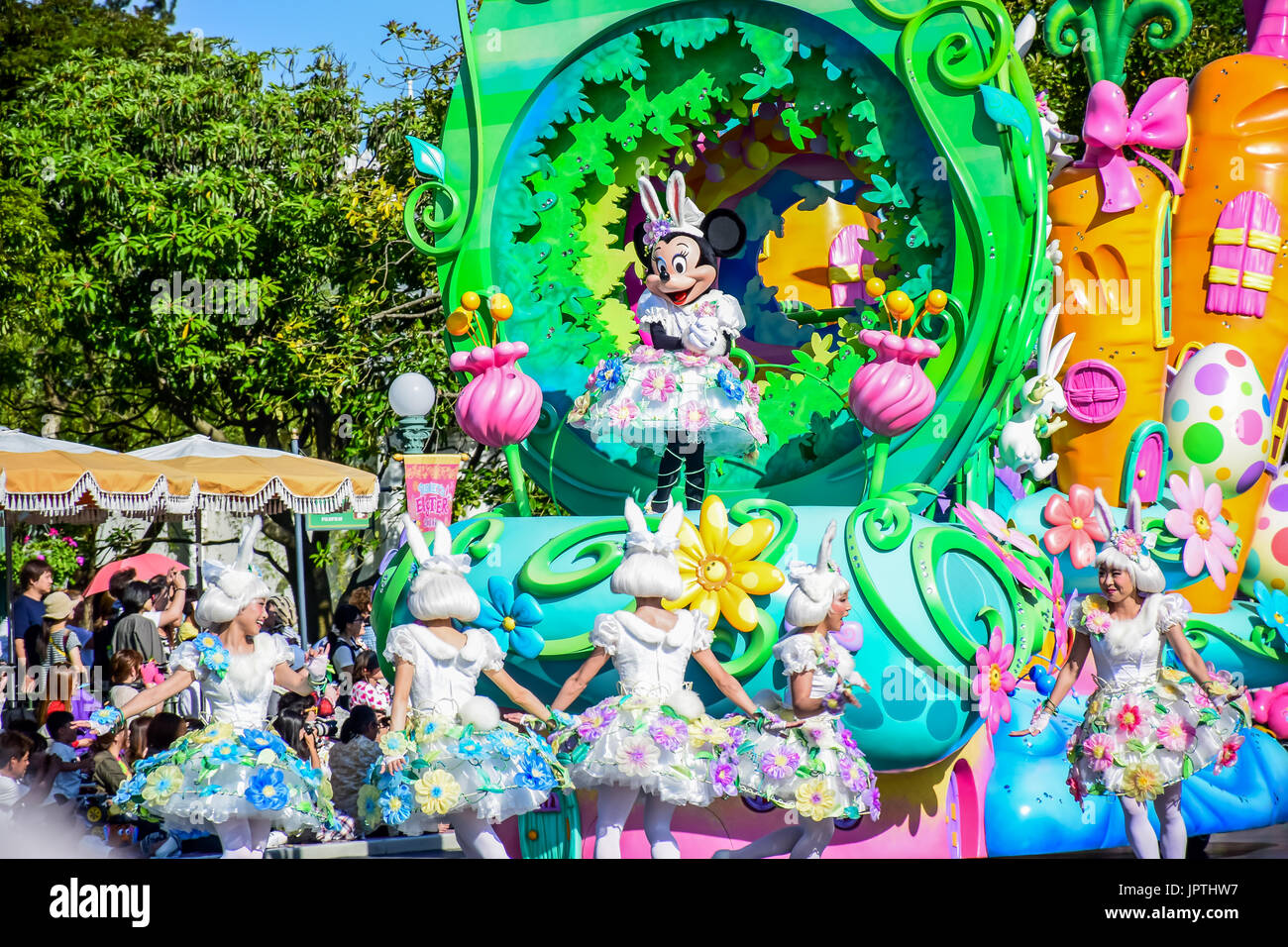 CHIBA, JAPAN: Tokyo Disneyland easter daytime parade Urayasu, Japan Stock Photo