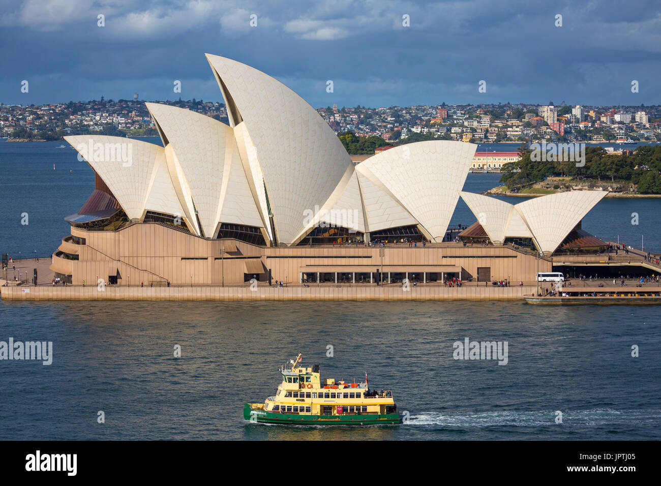 Sydney ferry passing by the sydney opera house,Sydney,Australia Stock Photo