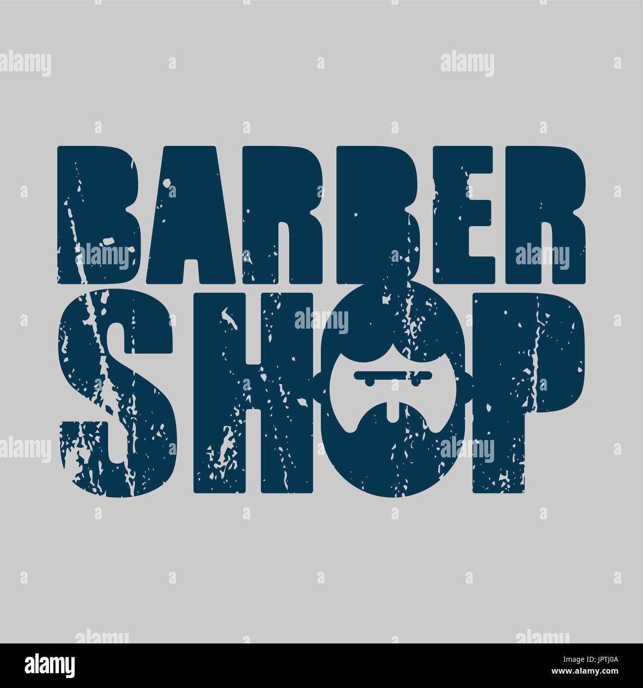 Barber Shop Logo Emblem Of Hairdresser For Men Haircut Beard