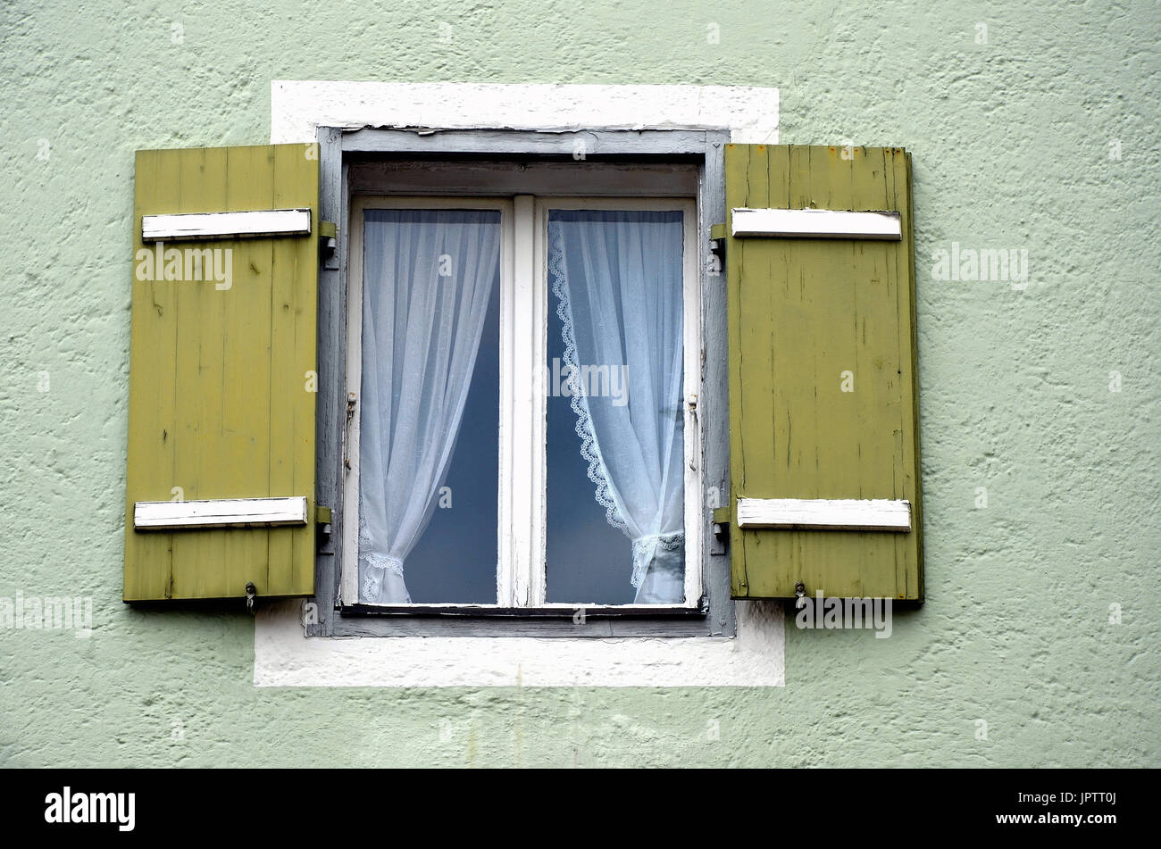 Windows with shutters Stock Photo