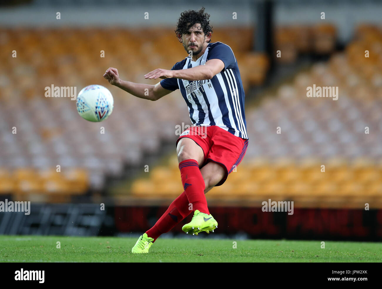 West Bromwich Albion's Ahmed Hegazy during the pre-season friendly match at Vale Park, Stoke. PRESS ASSOCIATION Photo. Picture date: Tuesday August 1, 2017. See PA story SOCCER Port Vale. Photo credit should read: Nick Potts/PA Wire. RESTRICTIONS: EDITORIAL USE ONLY No use with unauthorised audio, video, data, fixture lists, club/league logos or 'live' services. Online in-match use limited to 75 images, no video emulation. No use in betting, games or single club/league/player publications. Stock Photo