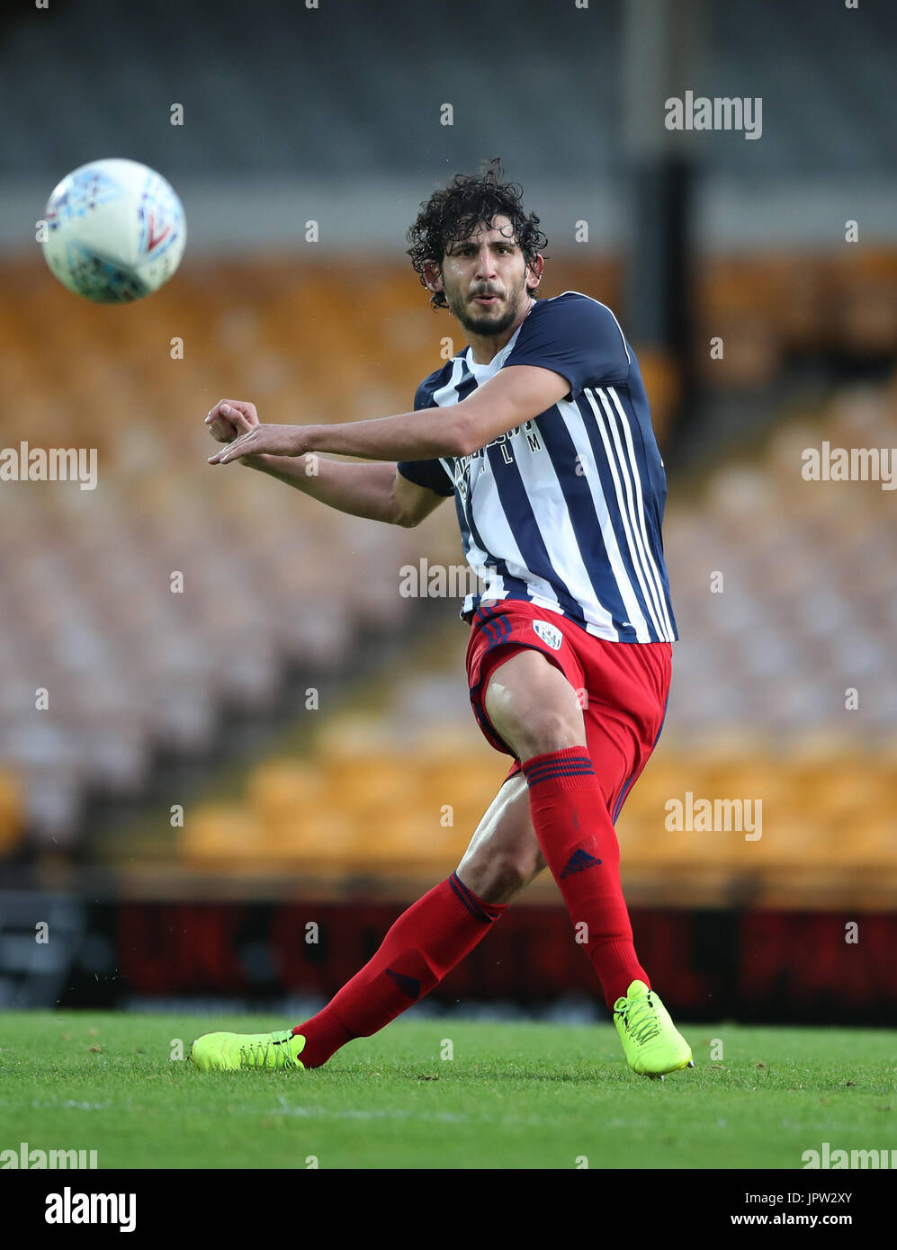 West Bromwich Albion's Ahmed Hegazy during the pre-season friendly match at Vale Park, Stoke. PRESS ASSOCIATION Photo. Picture date: Tuesday August 1, 2017. See PA story SOCCER Port Vale. Photo credit should read: Nick Potts/PA Wire. RESTRICTIONS: EDITORIAL USE ONLY No use with unauthorised audio, video, data, fixture lists, club/league logos or 'live' services. Online in-match use limited to 75 images, no video emulation. No use in betting, games or single club/league/player publications. Stock Photo
