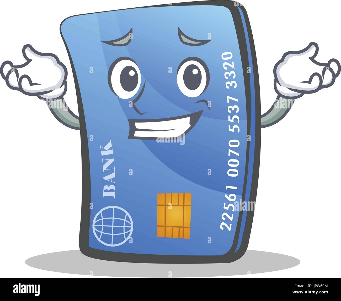 Grinning credit card character cartoon Stock Vector Image & Art - Alamy