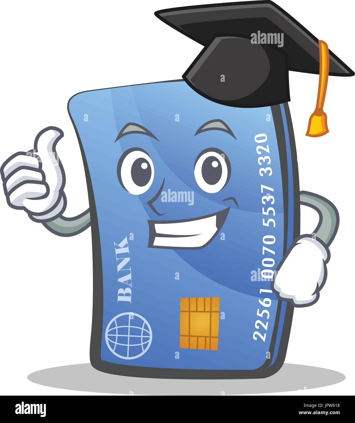 Graduate Card Cartoon Graduation credit card character cartoon Stock Vector Image & Art - Alamy