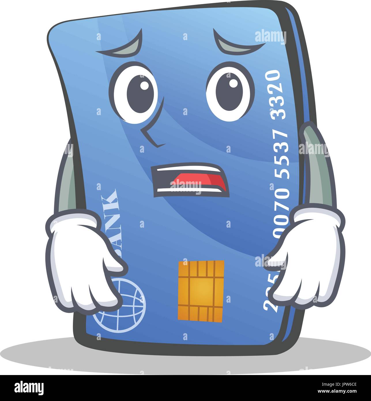 Afraid credit card character cartoon Stock Vector Image & Art - Alamy