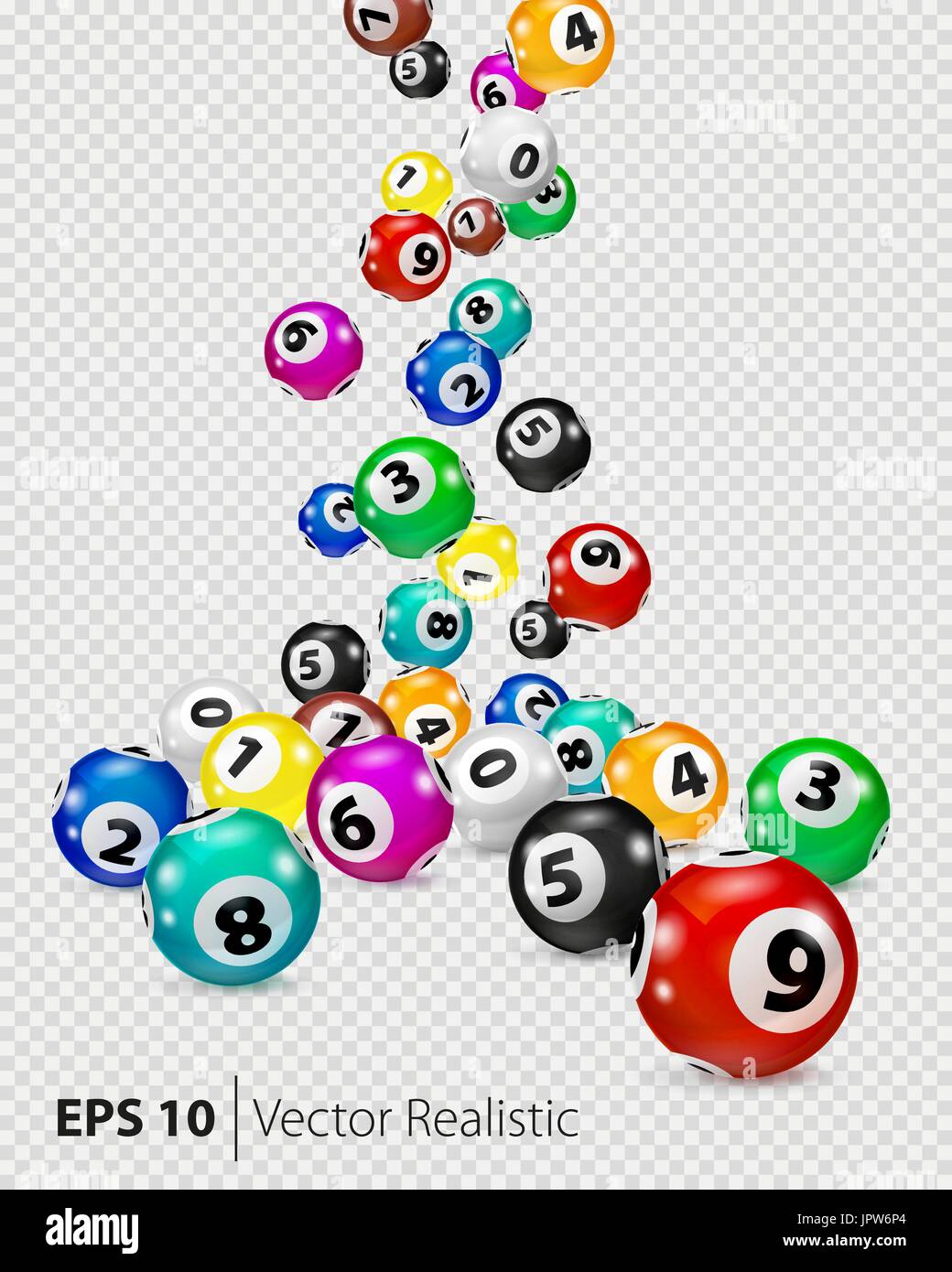 Vector Colorful Bingo balls fall randomly Stock Vector Image & Art Alamy