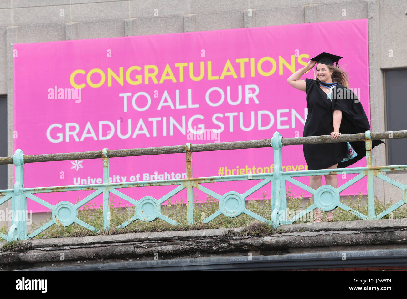 Students Graduation Brighton University 2017 East Sussex England Stock Photo
