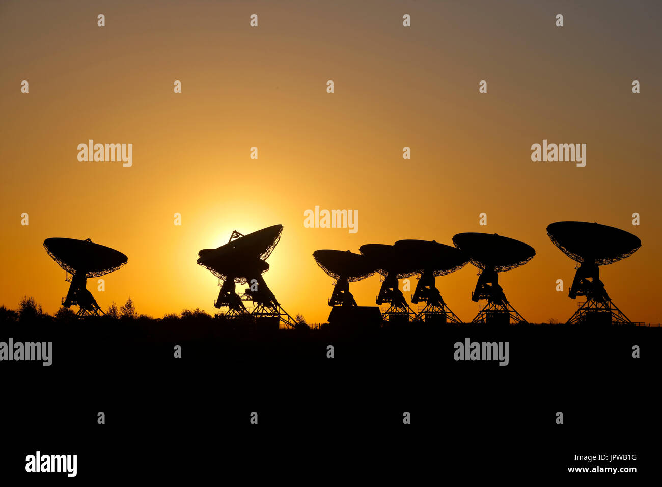 The Arcminute Microkelvin Imager (AMI). A cosmic microwave background (CMB) telescope, Mullard Observatory Cambridge Stock Photo