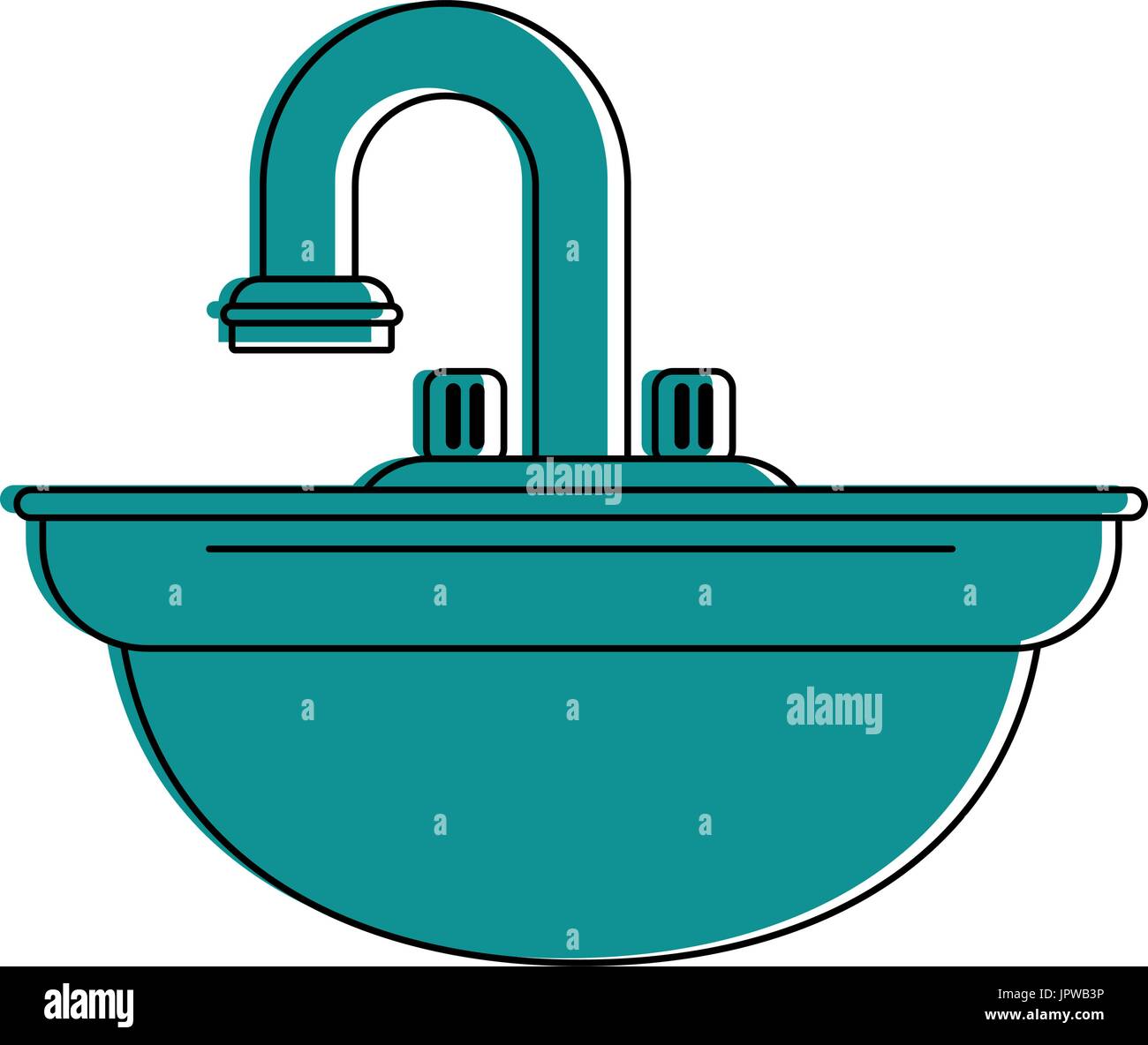sink bathware item icon image  Stock Vector