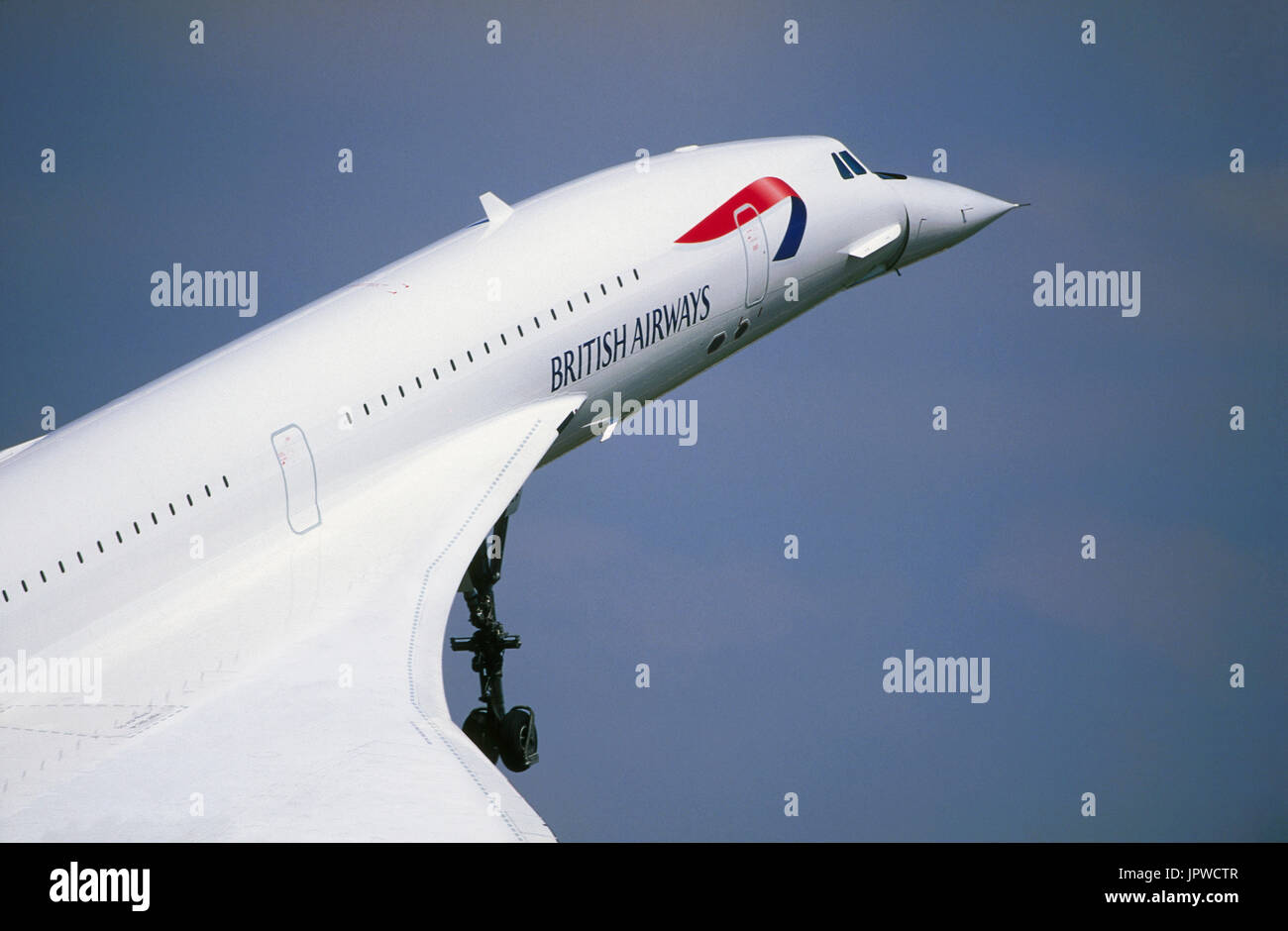 British Airways Aerospatiale BAC Concorde taking-off Stock Photo