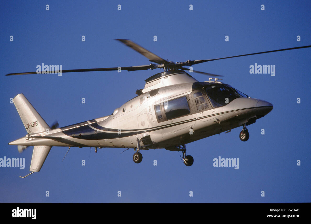 Agista A109C flying enroute Stock Photo