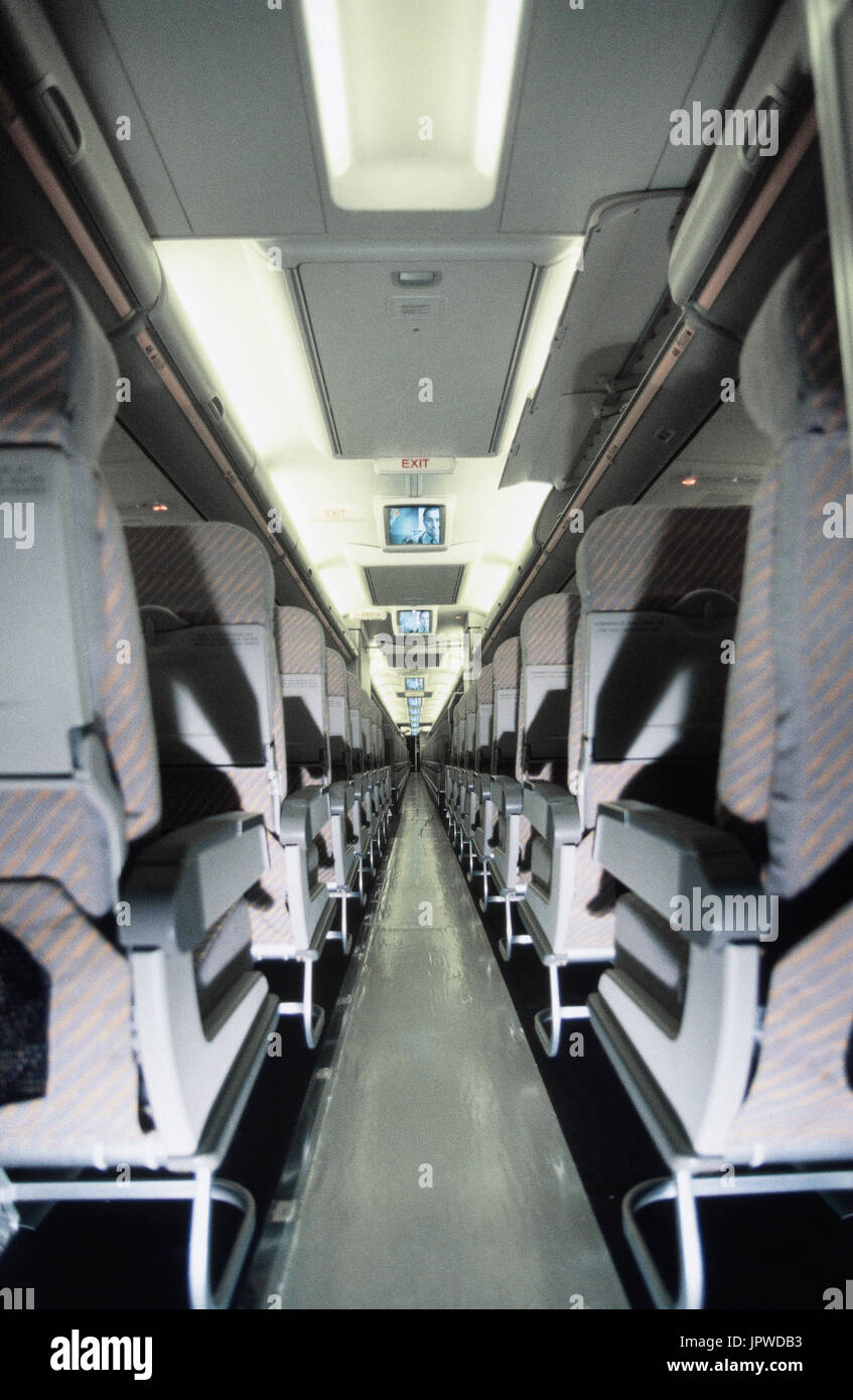 Economy Class Cabin Seats In Charter Configuration Of A Condor