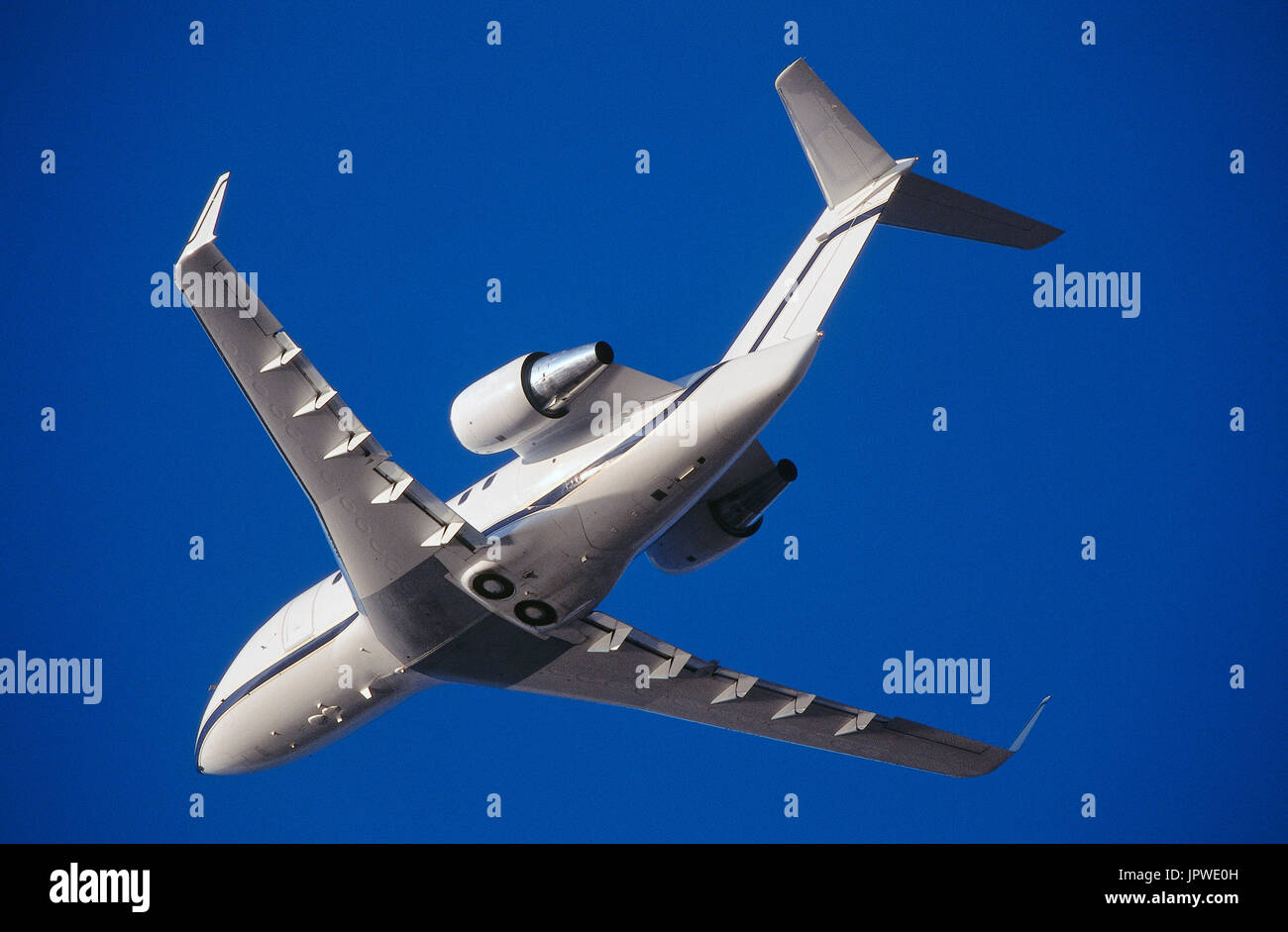 Bombardier Challenger CL-600 flying enroute Stock Photo