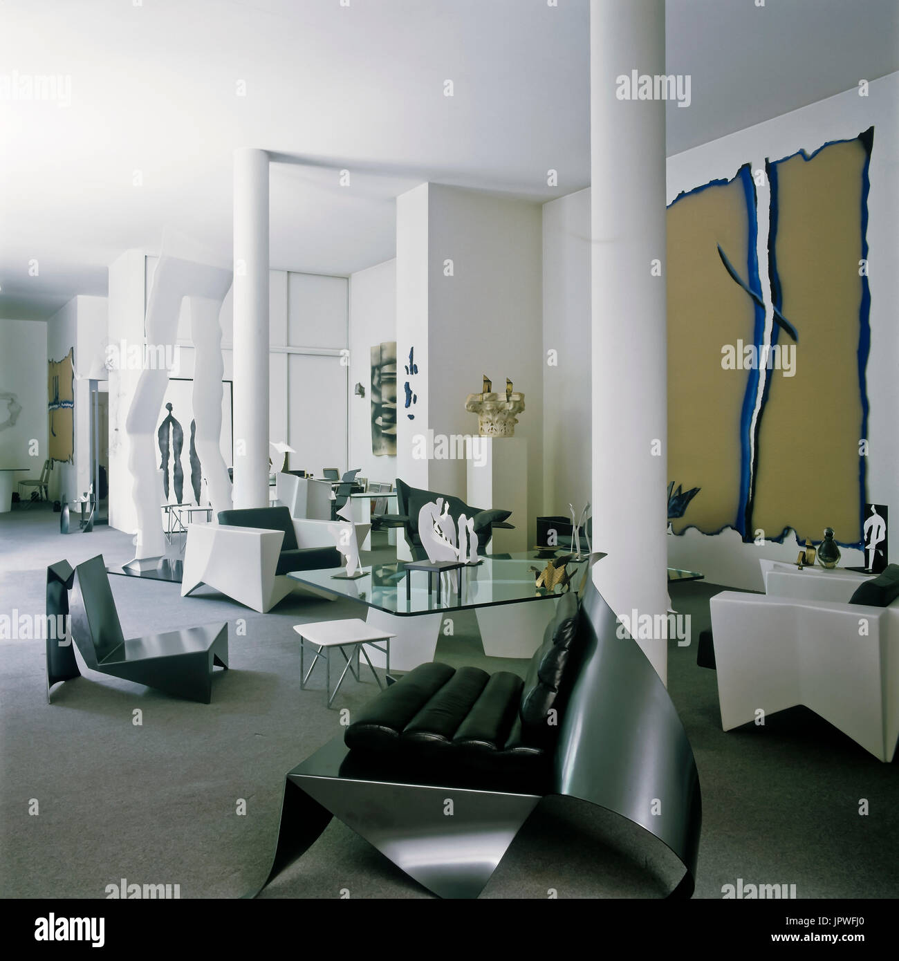 Contemporary art in living room Stock Photo Alamy