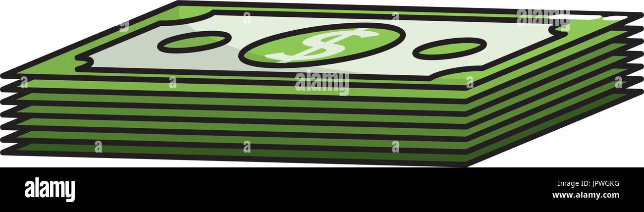 dollar bills cash money icon Stock Vector Image & Art - Alamy