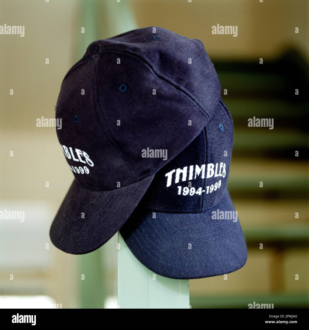 Blue Thimbles caps Stock Photo